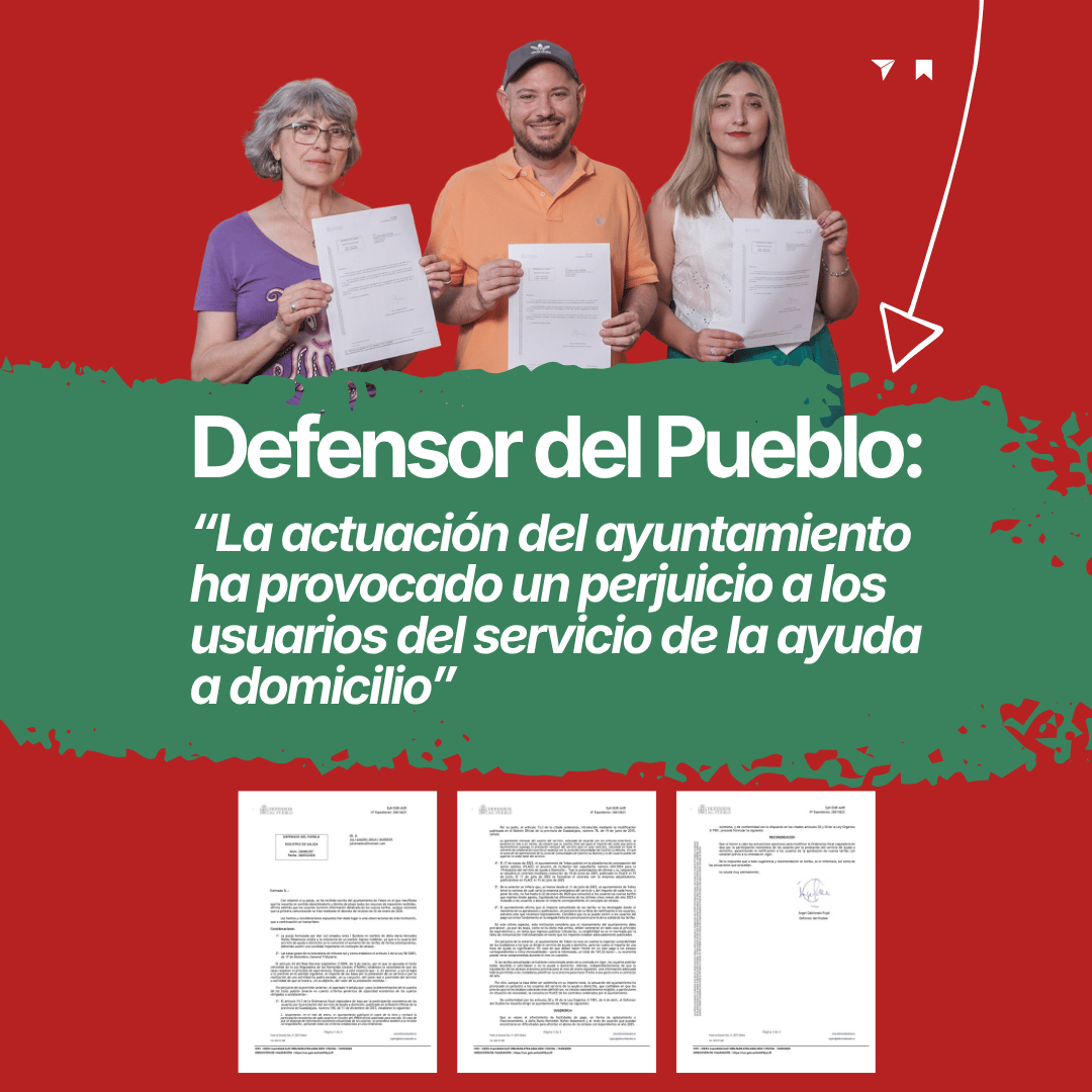 Protegido: El Defensor del Pueblo recomienda a PP y Vox cambios en la ayuda a domicilio en Valdeluz-Yebes